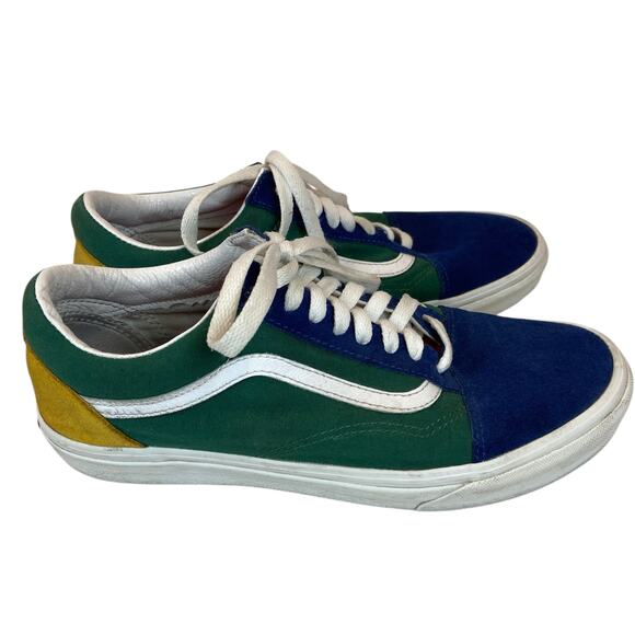 Vans | Shoes | Vans Yacht Club Old Skool Blue Green Yello Color Block ...